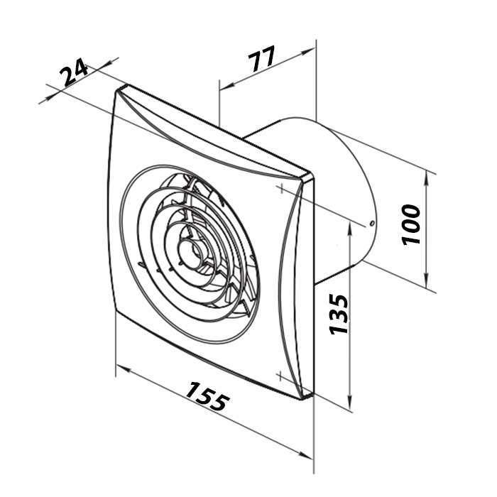 Ventilátor NOMIA 100 ZW