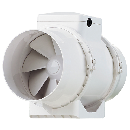 Ventilátor potrubní axiální plastový s časovačem 100 mm