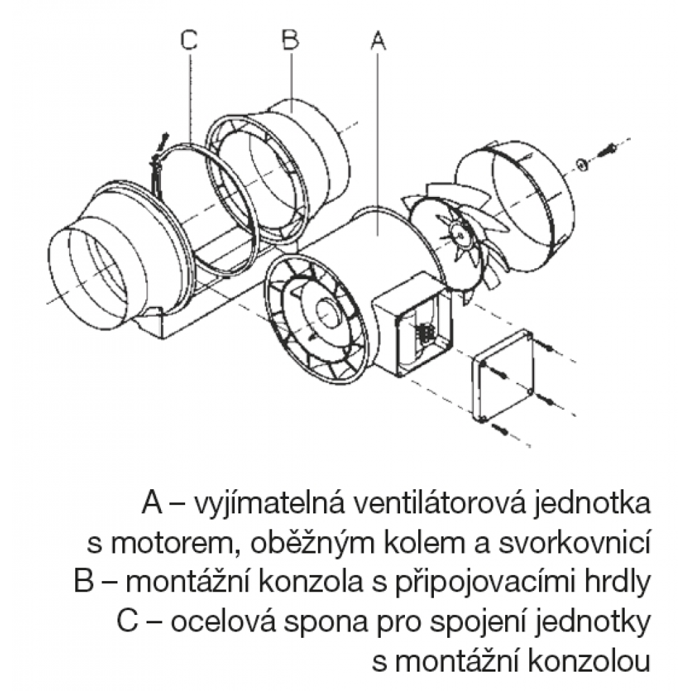 TD 160/100 N KIT montážní set