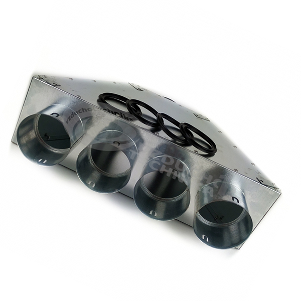 Stropní (stěnový) box průchozí 4x90/1x125