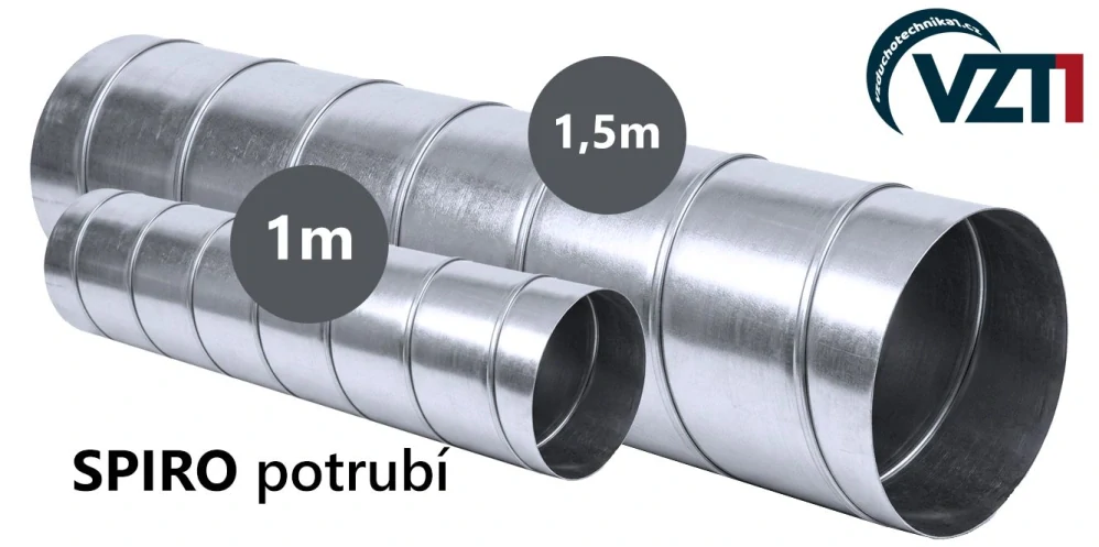 SPIRO potrubí - délky 1000/1500mm
