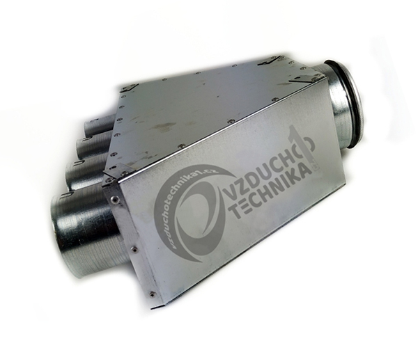 Stropní (stěnový) box průchozí 4x90/1x125