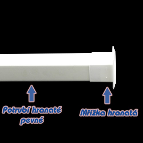 PVC větrací mřížka hranatá pro zakončení vzduchovodu 110x55 mm
