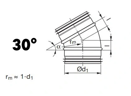 Oblouk s těsněním 15° 80