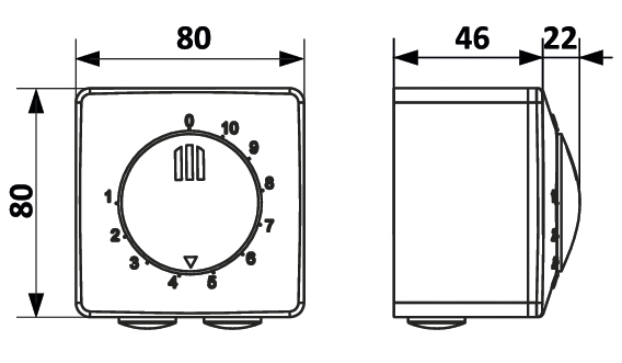 Regulátor otáček na zeď pro ventilátory do 500W
