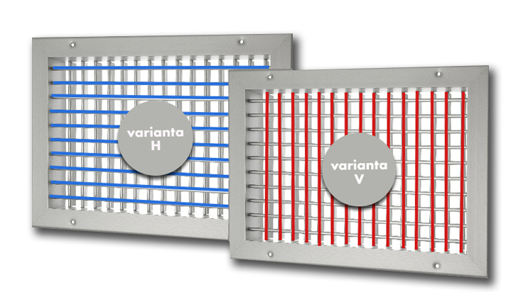 Vyústka komfortní jednořadá 300x300 H
