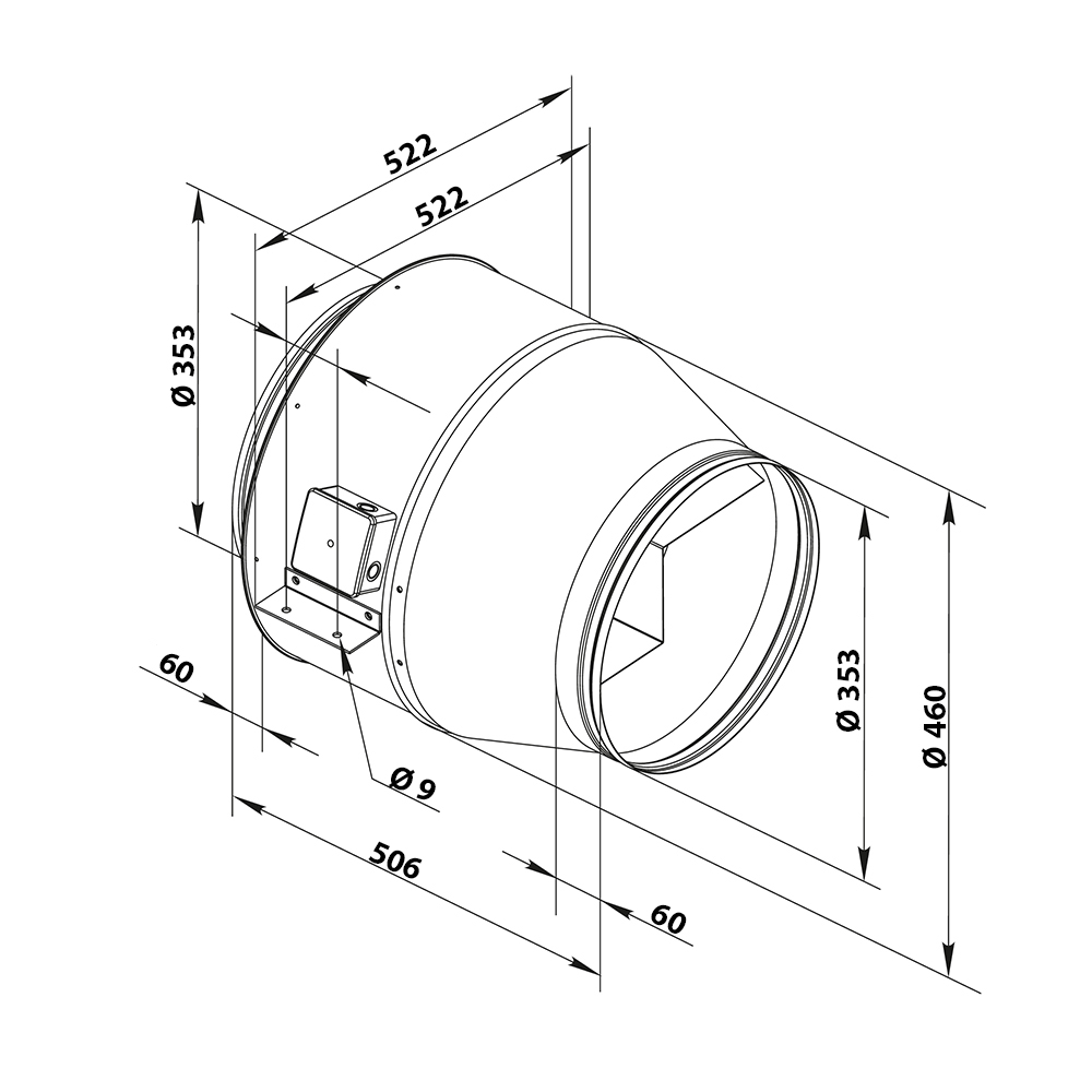 Radiální ventilátor Turbine M 355
