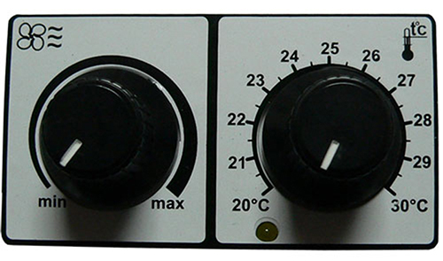 Ventilátor axiální potrubní s termostatem a regulátorem otáček 100 mm