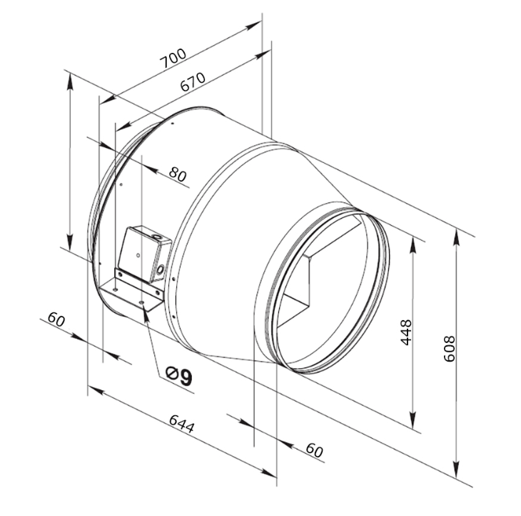 Radiální ventilátor Turbine M 450