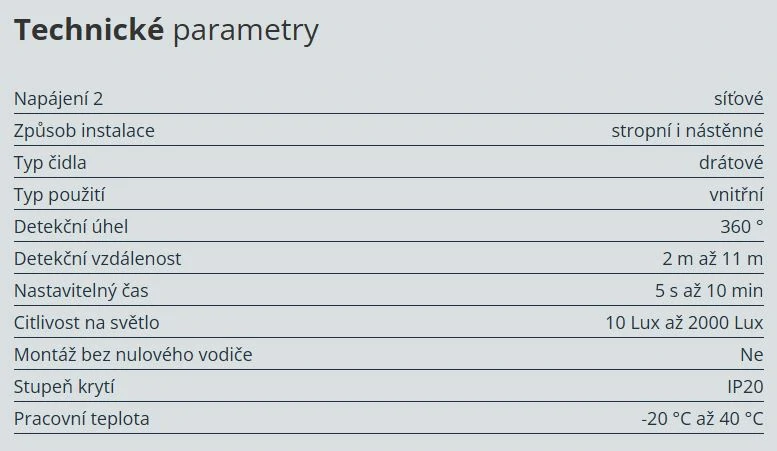 Universální pohybové čidlo se třemi senzory