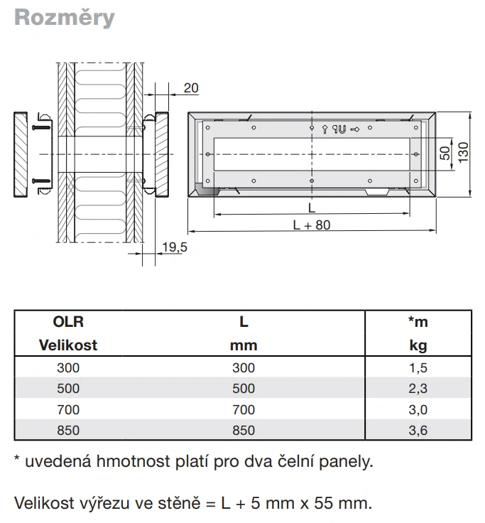 Přeslechový tlumič hluku Lindab OLR 850