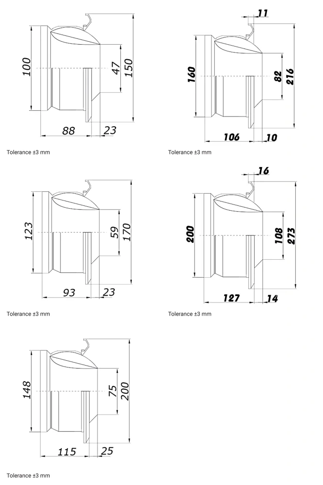 Dýza LONG 200, černá (kov)