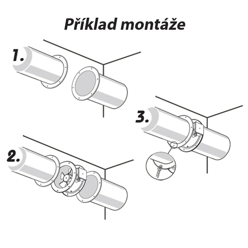 Potrubní ventilátor kovový s přírubou FKO 260