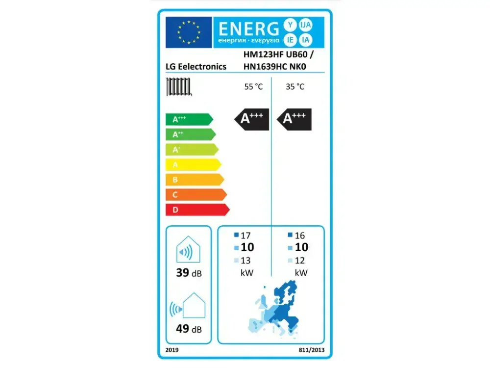 Tepelné čerpadlo LG Therma V R290 monoblok 12kW 3f HM123HFX+HN1639HC (novinka 2025)