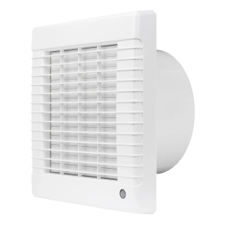 Ventilátor s automatickou žaluzií, časovým spínačem a čidlem vlhkosti