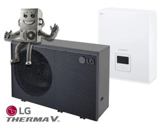 Tepelné čerpadlo LG Therma V R290 monoblok 12kW 3f HM123HF + PHCS0 (novinka 2025)